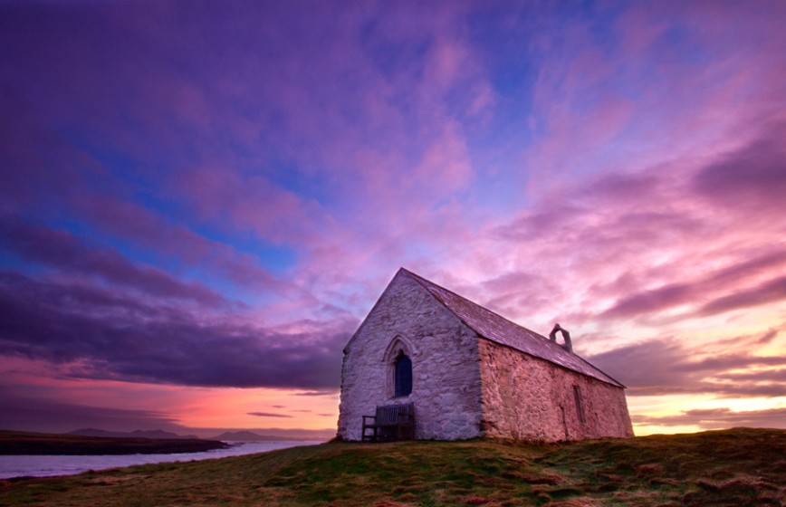 ‘St Cwyfan’s Sunset’ – Porth Cwyfan, Aberffraw